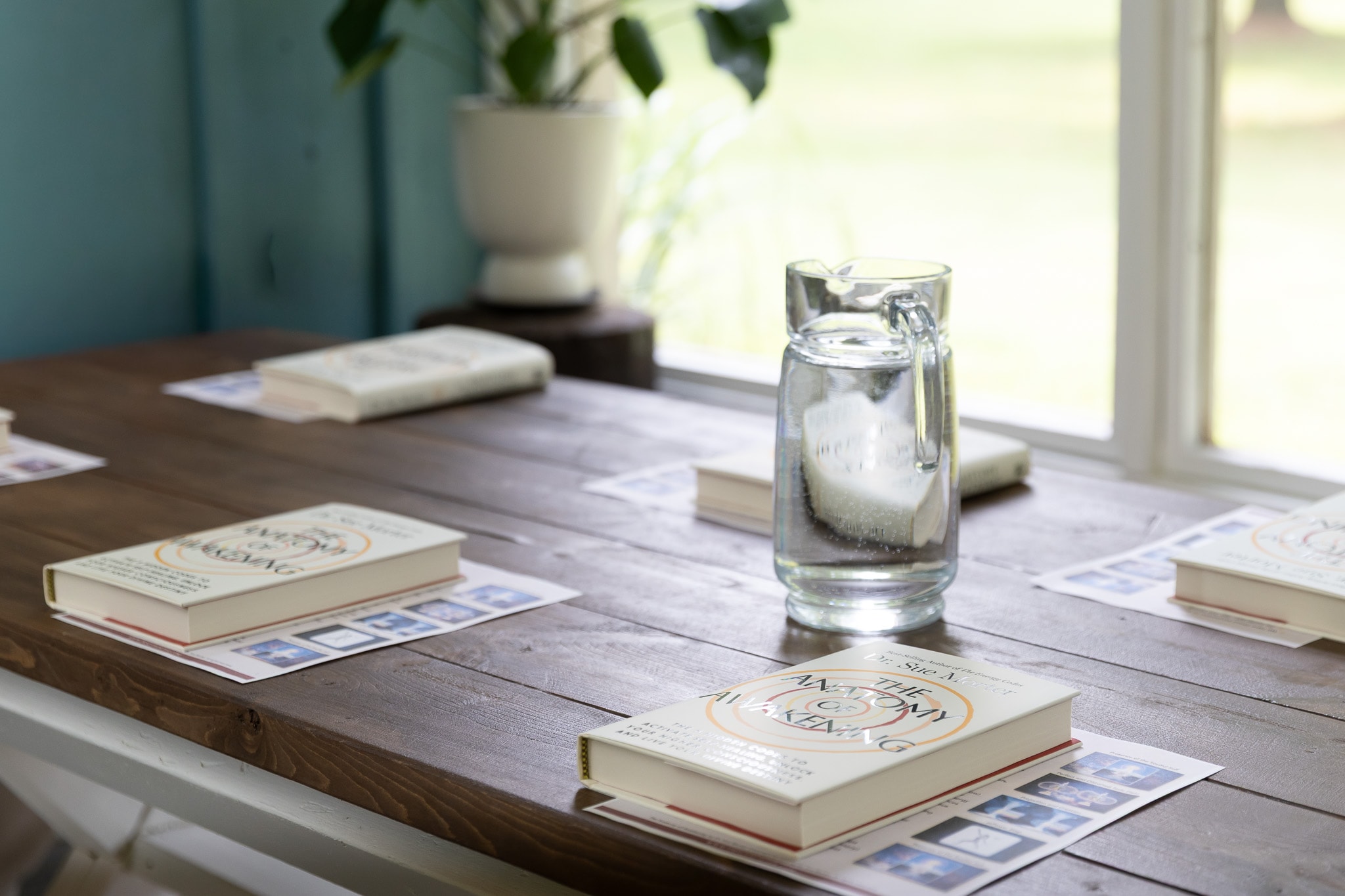 The Anatomy of Awakening books laid out on a wooden table